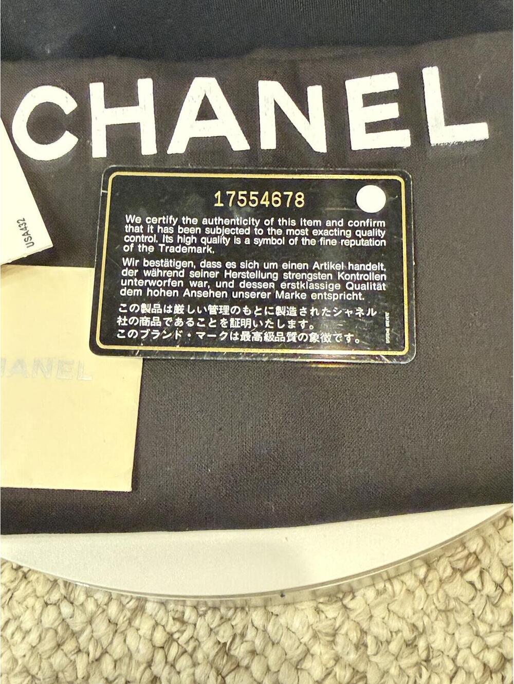 Authentic Chanel Black Leather Cerf Shopping Tote Pristine - Picture 12 of 14